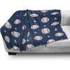 Ambesonne Circus Throw Blanket, Vintage Circus Characters Acrobat Bearded Lady Gymnast Strong Man Harlequin Mime, Flannel Fleece Accent Piece Soft Couch Cover for Adults, 70″ x 90″, Pink Tan(Blue Red)