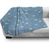Ambesonne Circus Throw Blanket, Vintage Circus Characters Acrobat Bearded Lady Gymnast Strong Man Harlequin Mime, Flannel Fleece Accent Piece Soft Couch Cover for Adults, 70″ x 90″, Pink Tan(White Blue)