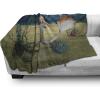 Ambesonne Circus Throw Blanket, Vintage Circus Characters Acrobat Bearded Lady Gymnast Strong Man Harlequin Mime, Flannel Fleece Accent Piece Soft Couch Cover for Adults, 70″ x 90″, Pink Tan(Pastel Green)