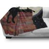 Ambesonne Circus Throw Blanket, Vintage Circus Characters Acrobat Bearded Lady Gymnast Strong Man Harlequin Mime, Flannel Fleece Accent Piece Soft Couch Cover for Adults, 70″ x 90″, Pink Tan(Vermilion Black)
