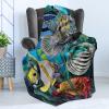 Ambesonne Circus Throw Blanket, Vintage Circus Characters Acrobat Bearded Lady Gymnast Strong Man Harlequin Mime, Flannel Fleece Accent Piece Soft Couch Cover for Adults, 70″ x 90″, Pink Tan(Azure Blue and Multicolor)