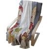 Ambesonne Circus Throw Blanket, Vintage Circus Characters Acrobat Bearded Lady Gymnast Strong Man Harlequin Mime, Flannel Fleece Accent Piece Soft Couch Cover for Adults, 70″ x 90″, Pink Tan(Grey Blue)