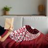 Ambesonne Circus Throw Blanket, Vintage Circus Characters Acrobat Bearded Lady Gymnast Strong Man Harlequin Mime, Flannel Fleece Accent Piece Soft Couch Cover for Adults, 70″ x 90″, Pink Tan(Red)