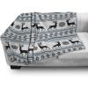 Ambesonne Circus Throw Blanket, Vintage Circus Characters Acrobat Bearded Lady Gymnast Strong Man Harlequin Mime, Flannel Fleece Accent Piece Soft Couch Cover for Adults, 70″ x 90″, Pink Tan(Black White Sky Blue)