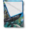 Ambesonne Circus Throw Blanket, Vintage Circus Characters Acrobat Bearded Lady Gymnast Strong Man Harlequin Mime, Flannel Fleece Accent Piece Soft Couch Cover for Adults, 70″ x 90″, Pink Tan(Azure Blue and Multicolor)