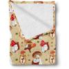 Ambesonne Circus Throw Blanket, Vintage Circus Characters Acrobat Bearded Lady Gymnast Strong Man Harlequin Mime, Flannel Fleece Accent Piece Soft Couch Cover for Adults, 70″ x 90″, Pink Tan(Pastel Brown and Multicolor)
