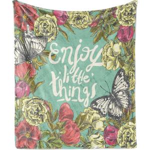 Ambesonne Circus Throw Blanket, Vintage Circus Characters Acrobat Bearded Lady Gymnast Strong Man Harlequin Mime, Flannel Fleece Accent Piece Soft Couch Cover for Adults, 70″ x 90″, Pink Tan(Teal Pink)