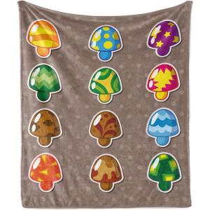Ambesonne Circus Throw Blanket, Vintage Circus Characters Acrobat Bearded Lady Gymnast Strong Man Harlequin Mime, Flannel Fleece Accent Piece Soft Couch Cover for Adults, 70″ x 90″, Pink Tan(Cocoa and Multicolor)