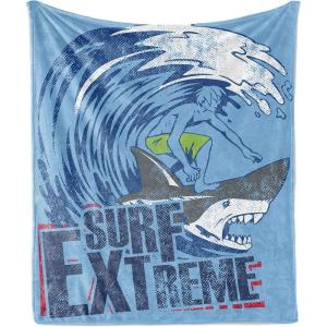 Ambesonne Circus Throw Blanket, Vintage Circus Characters Acrobat Bearded Lady Gymnast Strong Man Harlequin Mime, Flannel Fleece Accent Piece Soft Couch Cover for Adults, 70″ x 90″, Pink Tan(Dark Blue)