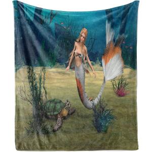 Ambesonne Circus Throw Blanket, Vintage Circus Characters Acrobat Bearded Lady Gymnast Strong Man Harlequin Mime, Flannel Fleece Accent Piece Soft Couch Cover for Adults, 70″ x 90″, Pink Tan(Pastel Green)