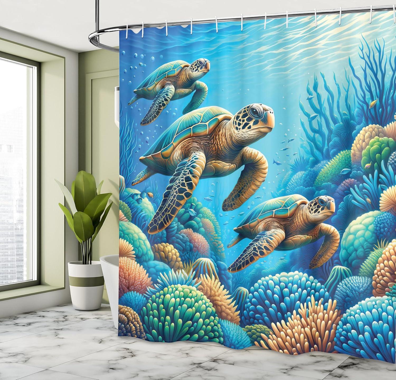 imageAmbesonne Navy Blue Shower Curtain Modern Eucalyptus Leaves with Romantic Winter Vibe in Cold Color Palette Cloth Fabric Bathroom Decor Set with Hooks 69 W x 75 L Blue Grey and WhiteAzure Blue Orange and Green