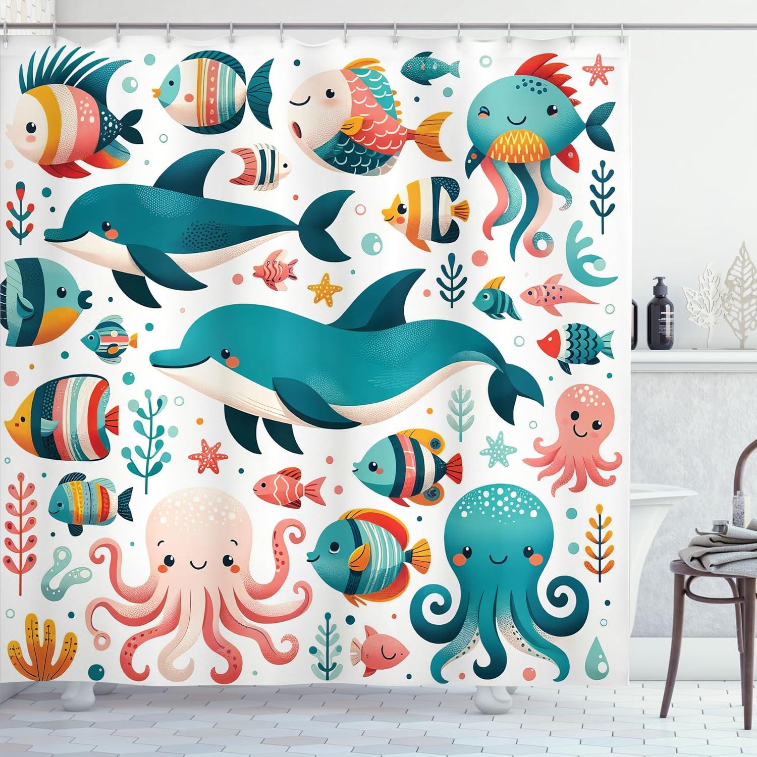 imageAmbesonne Navy Blue Shower Curtain Modern Eucalyptus Leaves with Romantic Winter Vibe in Cold Color Palette Cloth Fabric Bathroom Decor Set with Hooks 69 W x 75 L Blue Grey and WhiteTeal White Blush
