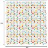 Ambesonne Chocolate Shower Curtain, Abstract Flowers with Dotted Lines Vintage Inspirations in Romantic Composition, Fabric Bathroom Decor Set with Hooks, 105″ Extra Wide, Beige Brown(White Teal)