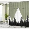 Ambesonne Chocolate Shower Curtain, Abstract Flowers with Dotted Lines Vintage Inspirations in Romantic Composition, Fabric Bathroom Decor Set with Hooks, 105″ Extra Wide, Beige Brown(Army Green)