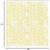 Ambesonne Chocolate Shower Curtain, Abstract Flowers with Dotted Lines Vintage Inspirations in Romantic Composition, Fabric Bathroom Decor Set with Hooks, 105″ Extra Wide, Beige Brown(Yellow and White)
