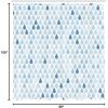 Ambesonne Chocolate Shower Curtain, Abstract Flowers with Dotted Lines Vintage Inspirations in Romantic Composition, Fabric Bathroom Decor Set with Hooks, 105″ Extra Wide, Beige Brown(Pale Blue)