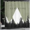 Ambesonne Chocolate Shower Curtain, Abstract Flowers with Dotted Lines Vintage Inspirations in Romantic Composition, Fabric Bathroom Decor Set with Hooks, 105″ Extra Wide, Beige Brown(Army Green)