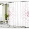 Ambesonne Dahlia Flower Shower Curtain, Simplistic Drawing of a Bushy Sunflower Daisy Like Big Petals Image Modern Romantic Spring Art Print, Fabric Bathroom Decor Set with Hooks, 69″ W x 70″ L, Pink