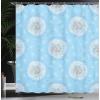 Ambesonne Floral Shower Curtain, Dandelion Petals Flying Fluffy Soft Flora in Pastel Tones Spring Romantic Design, Cloth Fabric Bathroom Decor Set with Hooks, 69″ W x 75″ L, Sky White