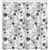 Ambesonne Floral Shower Curtain, Flowers Leaves Twirled Swirls Buds Nature Romantic Design Art Print, Cloth Fabric Bathroom Decor Set with Hooks, 69″ W x 70″ L, Black White