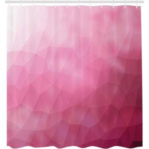 Ambesonne Chocolate Shower Curtain, Abstract Flowers with Dotted Lines Vintage Inspirations in Romantic Composition, Fabric Bathroom Decor Set with Hooks, 105″ Extra Wide, Beige Brown(Magenta Fuchsia)