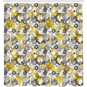 Ambesonne Chocolate Shower Curtain, Abstract Flowers with Dotted Lines Vintage Inspirations in Romantic Composition, Fabric Bathroom Decor Set with Hooks, 105″ Extra Wide, Beige Brown(Brown Beige Black and White)