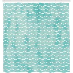 Ambesonne Chocolate Shower Curtain, Abstract Flowers with Dotted Lines Vintage Inspirations in Romantic Composition, Fabric Bathroom Decor Set with Hooks, 105″ Extra Wide, Beige Brown(Turquoise White)