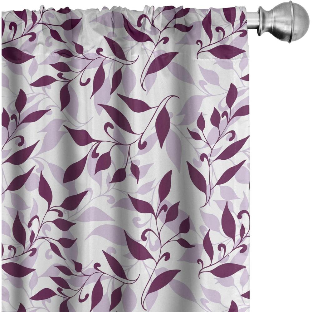 imageAmbesonne Romantic Vibes Curtains Watercolor Style Drawn Springtime Floral Design Neutral Aura Art Window Treatments 2 Panel Set for Living Room Bedroom Pair of 28 x 63 Magenta Pale Ceil BlueEggplant Pale Lavender