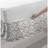 Ambesonne Fall Pumpkin Bedskirt, Neutral Color Schemes Pale Fruit of Autumn Season Repetitive Pattern, Bedroom Decor Wrap Around Elastic Bed Skirt Gathered Design, Full, White and Pale Tan