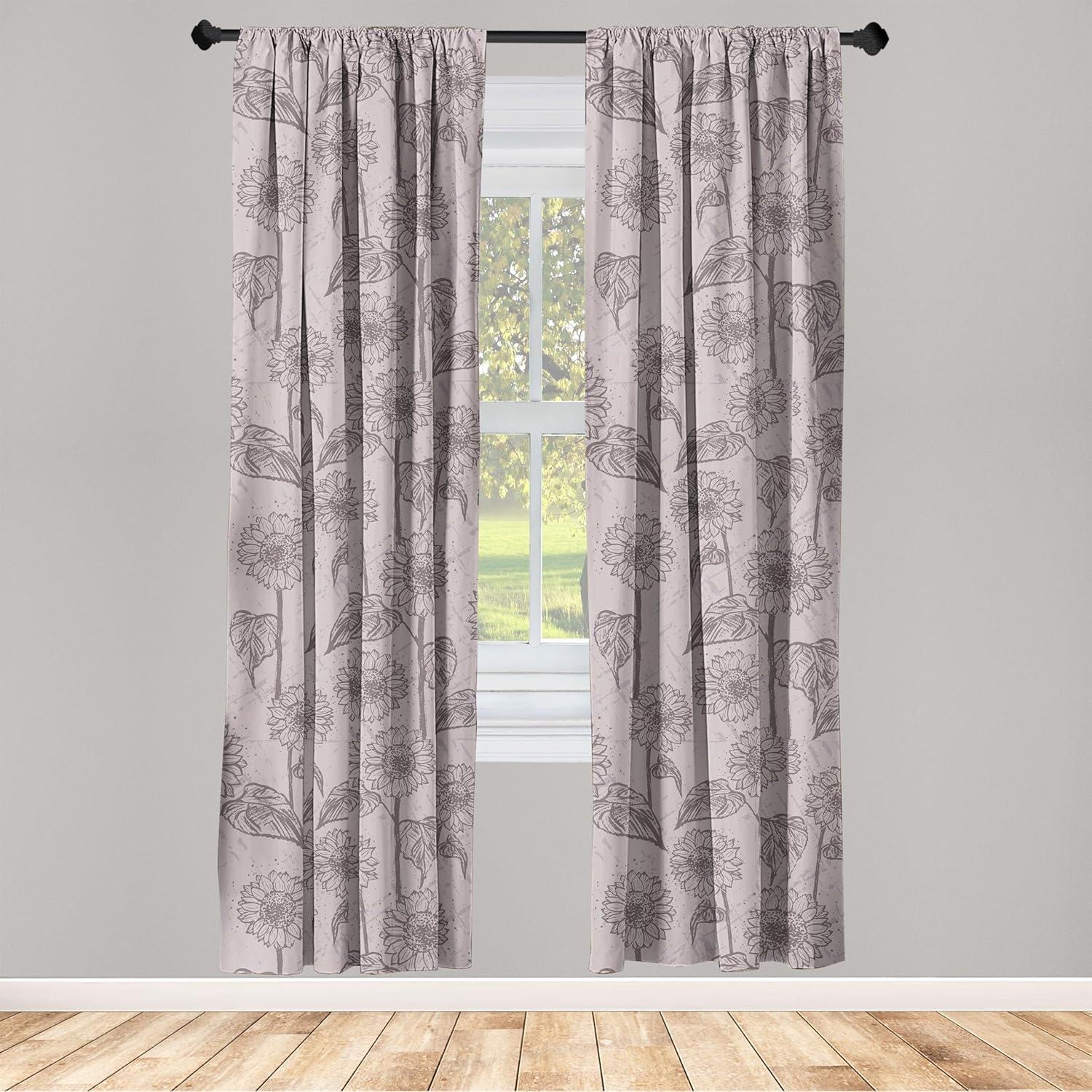 imageAmbesonne Boho Moth Curtains Mystic Feel Wild Nature Wingy Animals with Trippy Colors Print Neutral Window Treatments 2 Panel Set for Living Room Bedroom Pair of 28 x 84 Plum Purple Sea BlueDark Sepia and Pale Rose