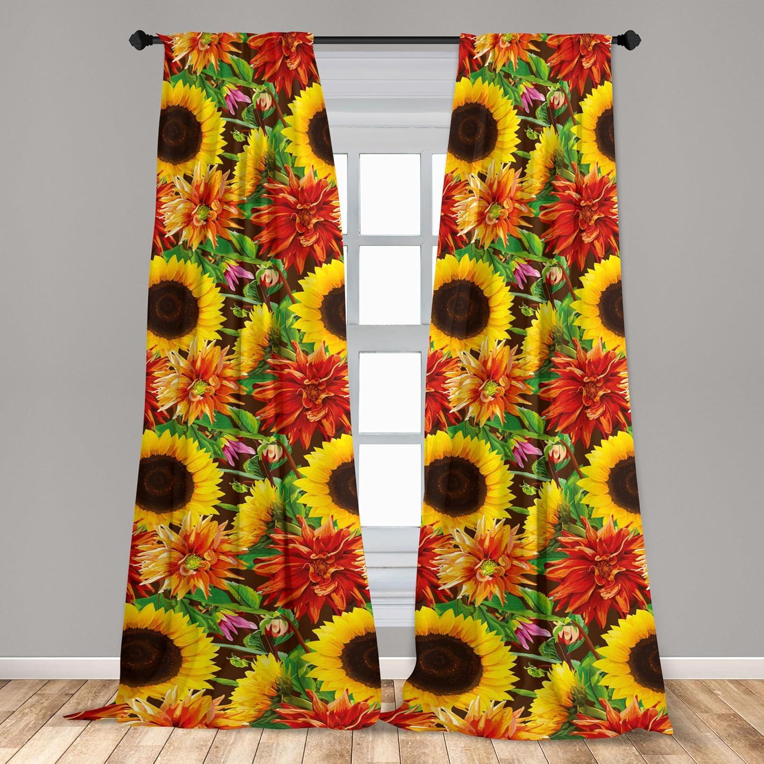 imageAmbesonne Boho Moth Curtains Mystic Feel Wild Nature Wingy Animals with Trippy Colors Print Neutral Window Treatments 2 Panel Set for Living Room Bedroom Pair of 28 x 84 Plum Purple Sea BlueEarth Yellow and Scarlet