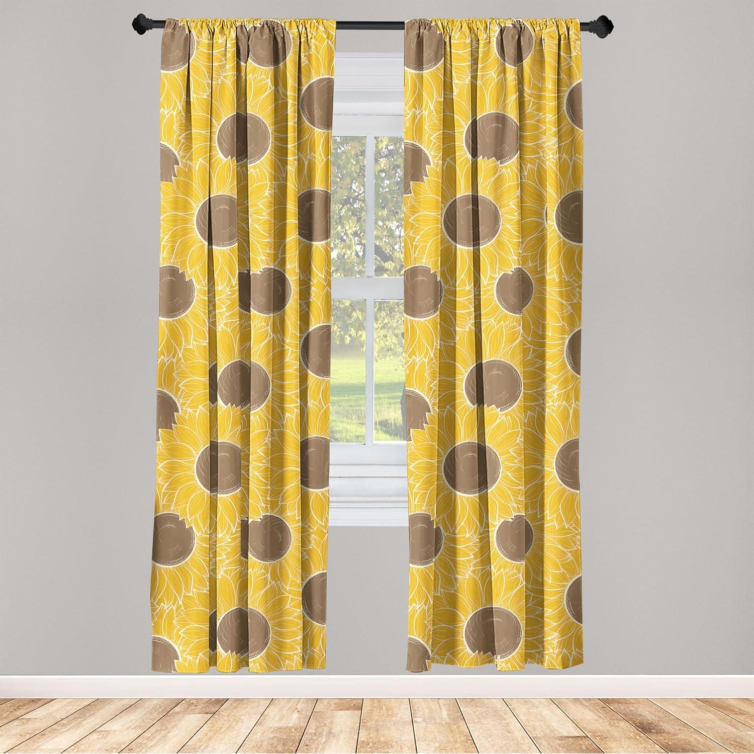imageAmbesonne Boho Moth Curtains Mystic Feel Wild Nature Wingy Animals with Trippy Colors Print Neutral Window Treatments 2 Panel Set for Living Room Bedroom Pair of 28 x 84 Plum Purple Sea BlueEarth Yellow and Pale Caramel