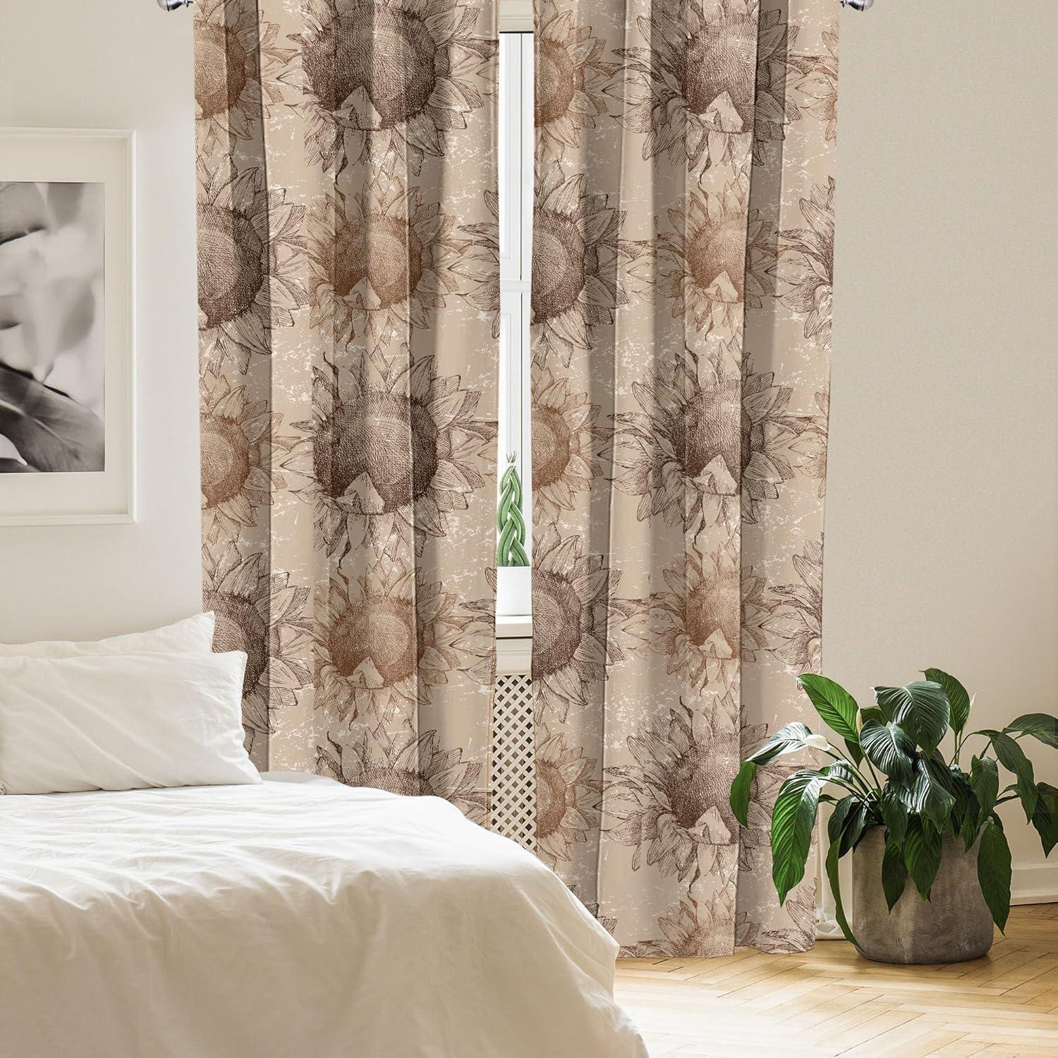 imageAmbesonne Boho Moth Curtains Mystic Feel Wild Nature Wingy Animals with Trippy Colors Print Neutral Window Treatments 2 Panel Set for Living Room Bedroom Pair of 28 x 84 Plum Purple Sea BlueDark Cocoa Beige and Tan