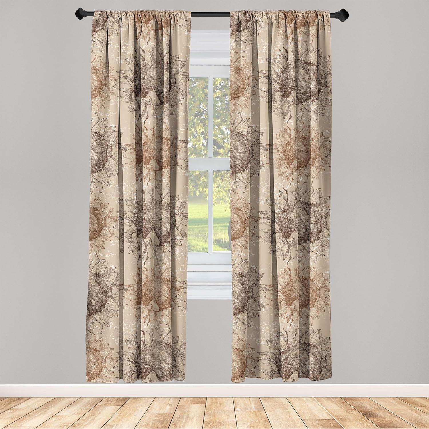 imageAmbesonne Boho Moth Curtains Mystic Feel Wild Nature Wingy Animals with Trippy Colors Print Neutral Window Treatments 2 Panel Set for Living Room Bedroom Pair of 28 x 84 Plum Purple Sea BlueDark Cocoa Beige and Tan