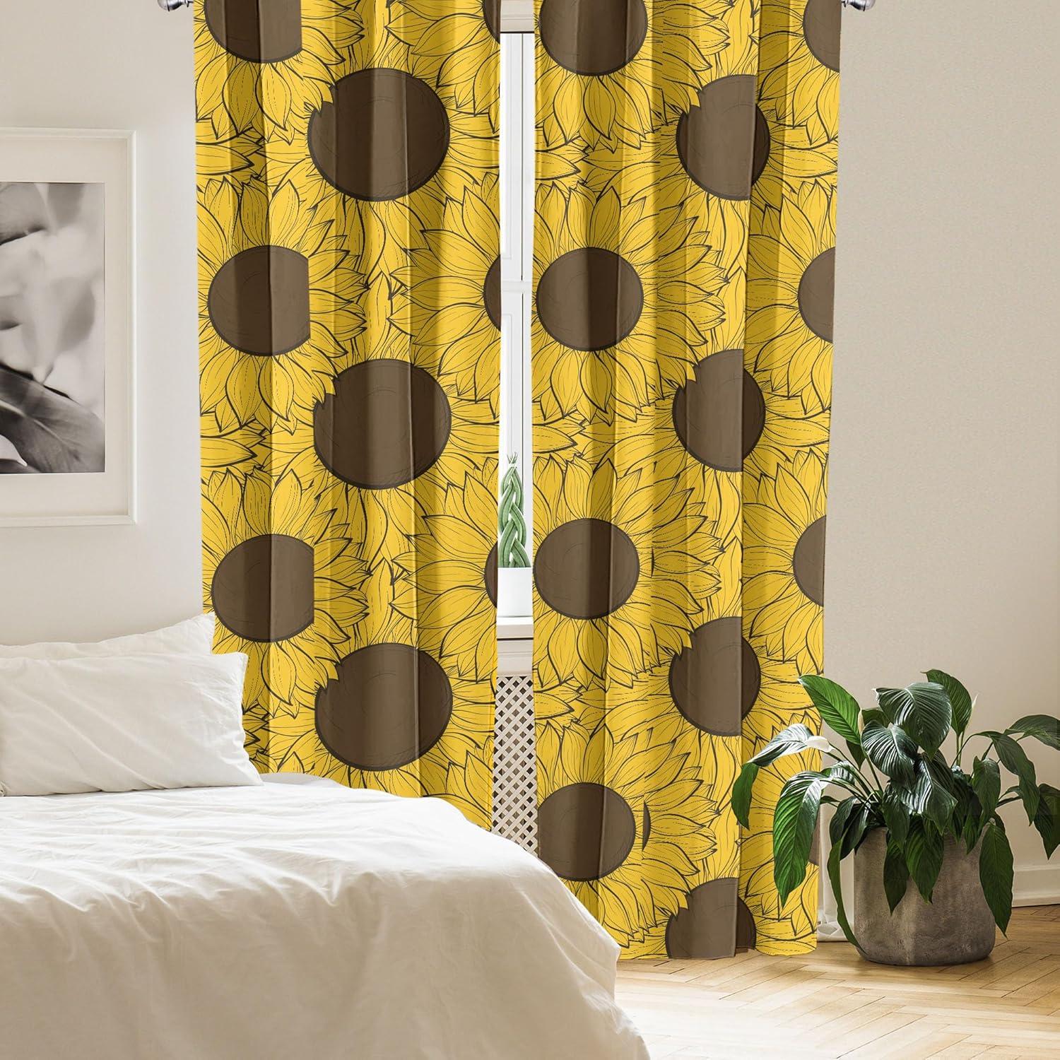 imageAmbesonne Boho Moth Curtains Mystic Feel Wild Nature Wingy Animals with Trippy Colors Print Neutral Window Treatments 2 Panel Set for Living Room Bedroom Pair of 28 x 84 Plum Purple Sea BlueMustard and Dark Cocoa