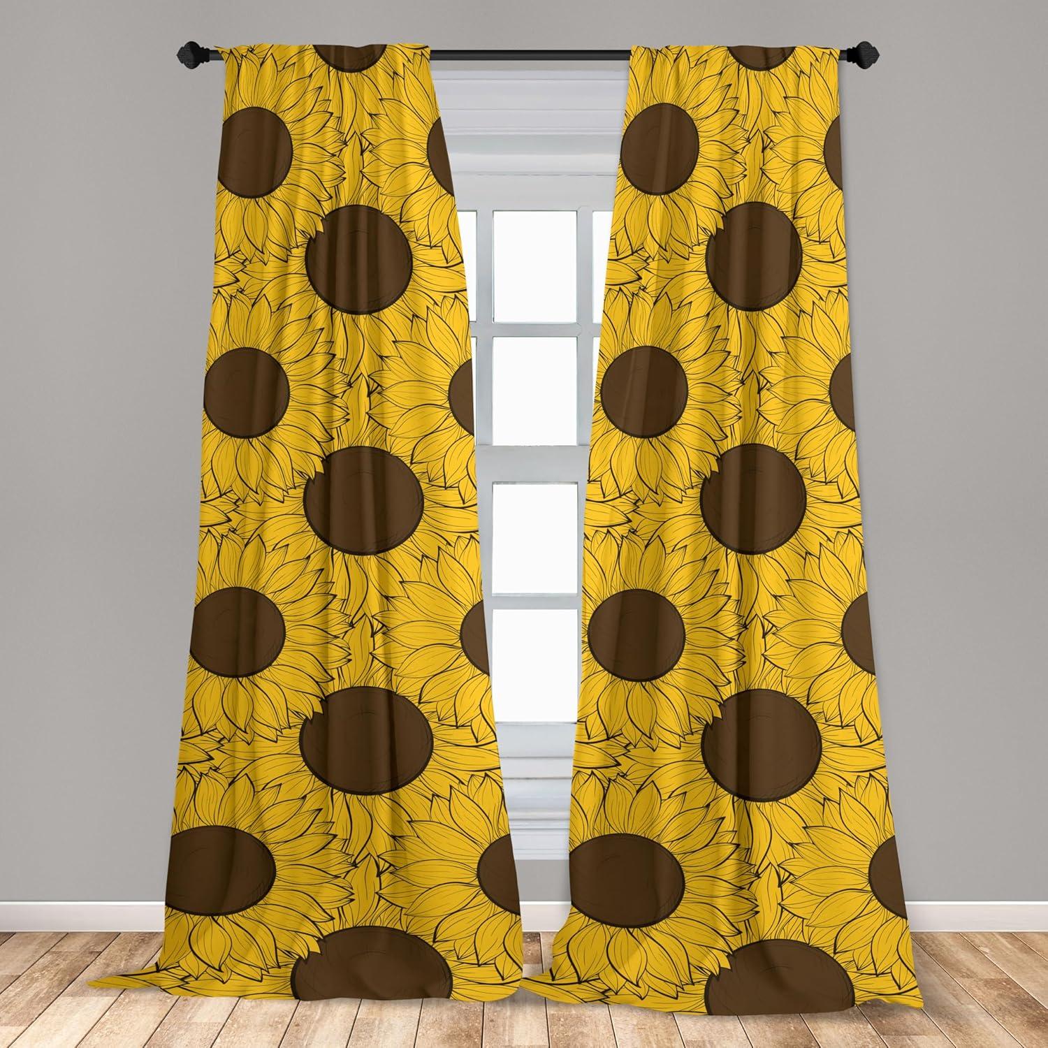 imageAmbesonne Boho Moth Curtains Mystic Feel Wild Nature Wingy Animals with Trippy Colors Print Neutral Window Treatments 2 Panel Set for Living Room Bedroom Pair of 28 x 84 Plum Purple Sea BlueMustard and Dark Cocoa