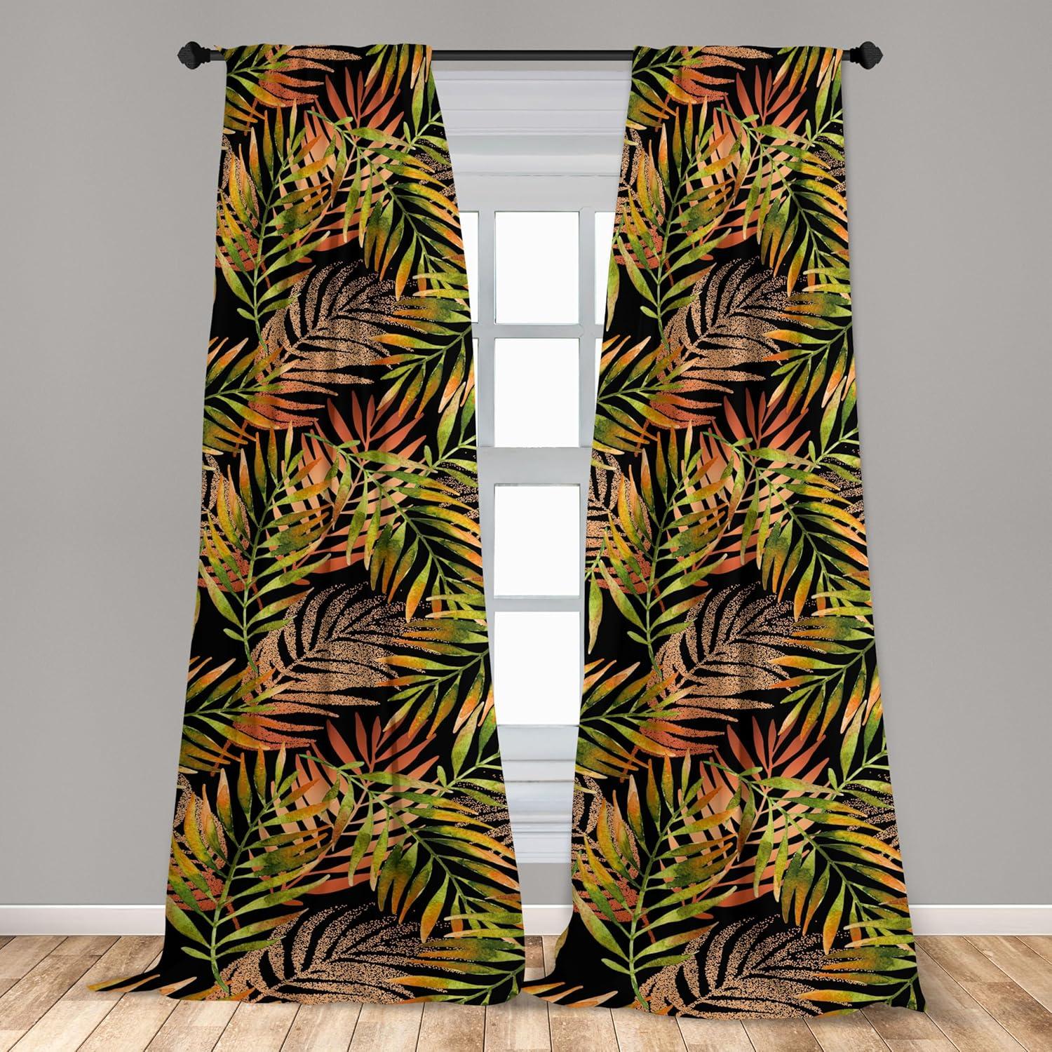 imageAmbesonne Delicate Roses Curtains Neutral Vintage Floral Scene with Leafy Ornaments Romantic Print Window Treatments 2 Panel Set for Living Room Bedroom Pair of 28 x 63 Pastel Pink Pale GreyVermilion Lime Green