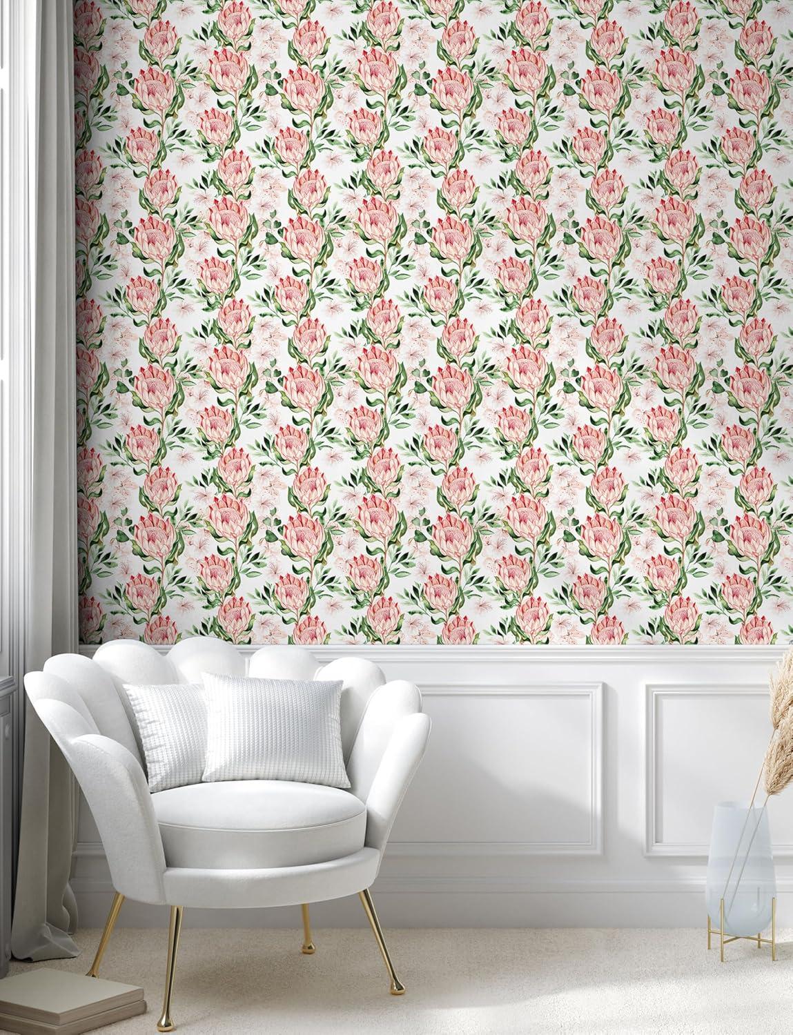 imageAmbesonne Duck Peel amp Stick Wallpaper for Home Aquarelle Look Flying Birds on Dark Jungle Tone Leafy Flowers Pattern Back SelfAdhesive Living Room Kitchen Accent 13 x 36 Dark Indigo MulticolorPink Green Grey Yellow