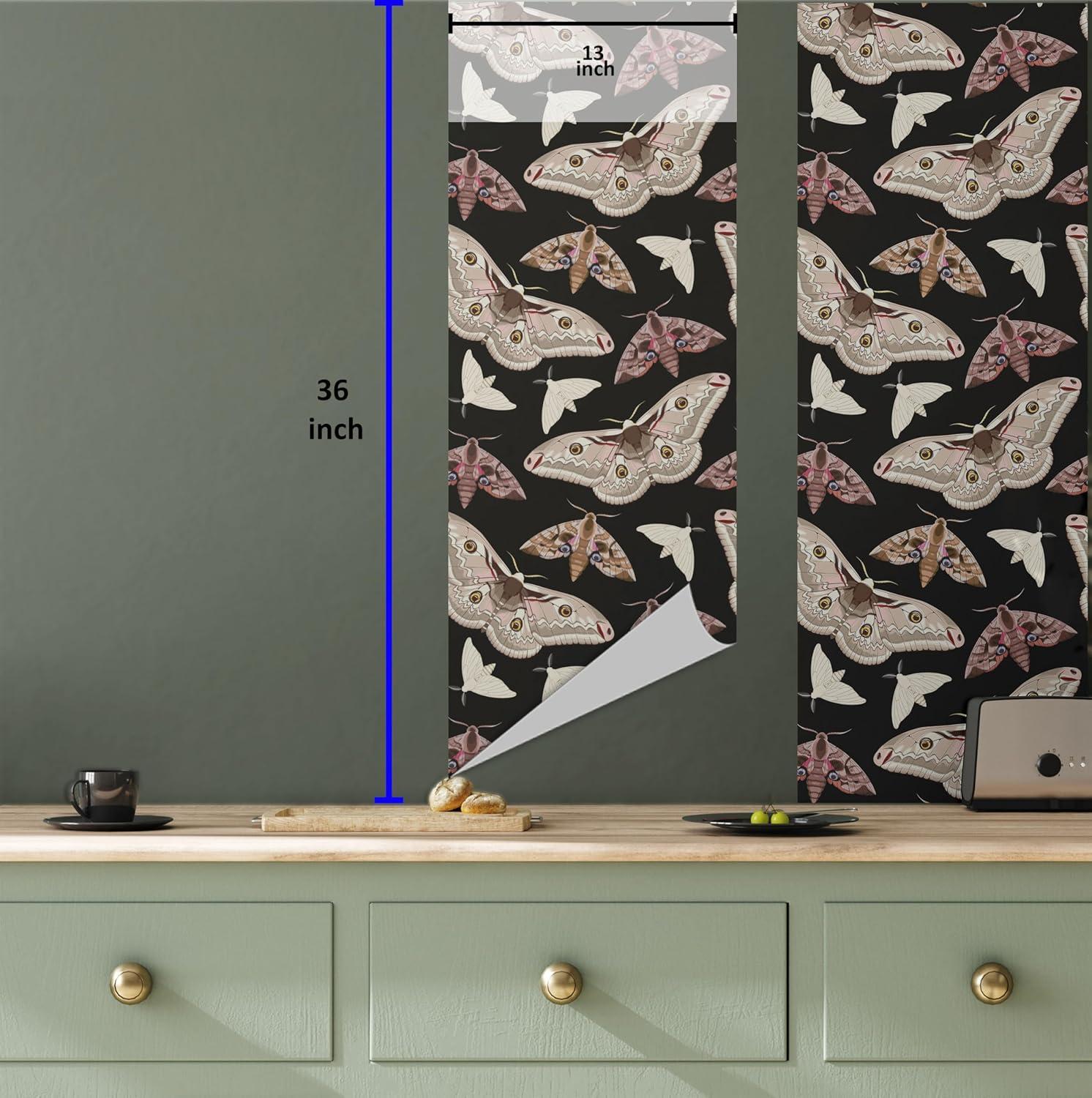 imageAmbesonne Duck Peel amp Stick Wallpaper for Home Aquarelle Look Flying Birds on Dark Jungle Tone Leafy Flowers Pattern Back SelfAdhesive Living Room Kitchen Accent 13 x 36 Dark Indigo MulticolorWarm Taupe Dark Grey Rose