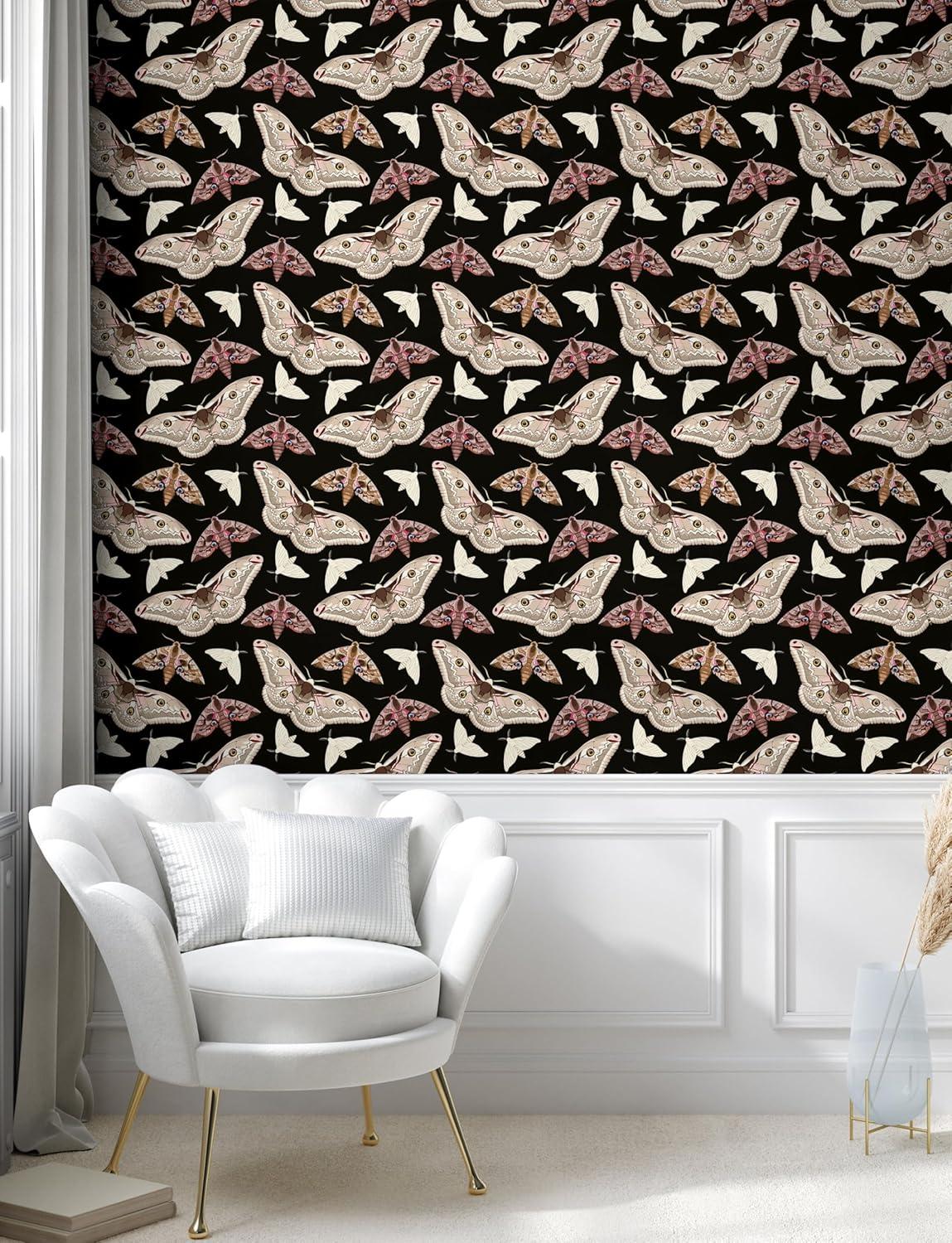 imageAmbesonne Duck Peel amp Stick Wallpaper for Home Aquarelle Look Flying Birds on Dark Jungle Tone Leafy Flowers Pattern Back SelfAdhesive Living Room Kitchen Accent 13 x 36 Dark Indigo MulticolorWarm Taupe Dark Grey Rose