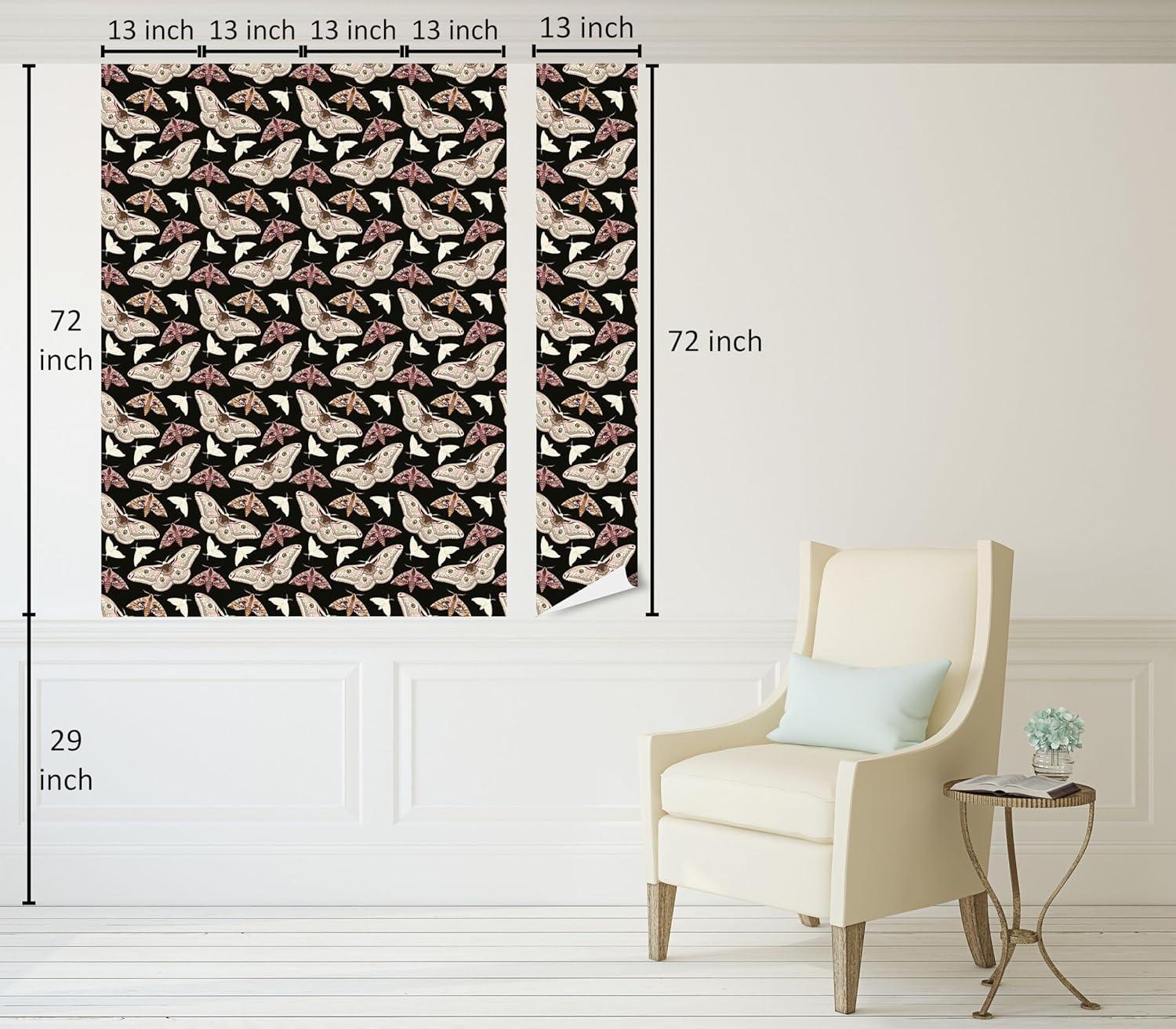 imageAmbesonne Duck Peel amp Stick Wallpaper for Home Aquarelle Look Flying Birds on Dark Jungle Tone Leafy Flowers Pattern Back SelfAdhesive Living Room Kitchen Accent 13 x 36 Dark Indigo MulticolorWarm Taupe Dark Grey Rose