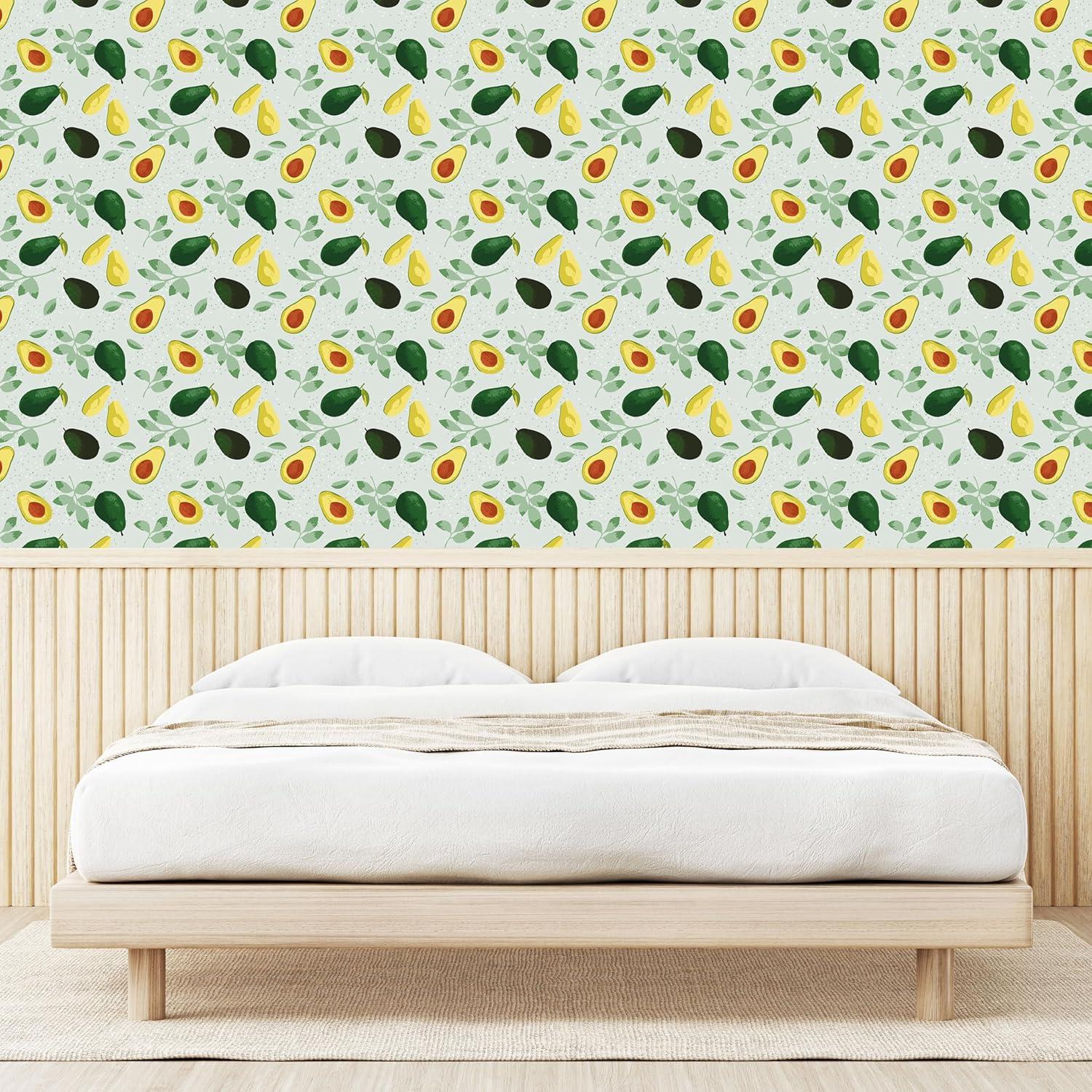 imageAmbesonne Duck Peel amp Stick Wallpaper for Home Aquarelle Look Flying Birds on Dark Jungle Tone Leafy Flowers Pattern Back SelfAdhesive Living Room Kitchen Accent 13 x 36 Dark Indigo MulticolorGreen Khaki Cinnamon