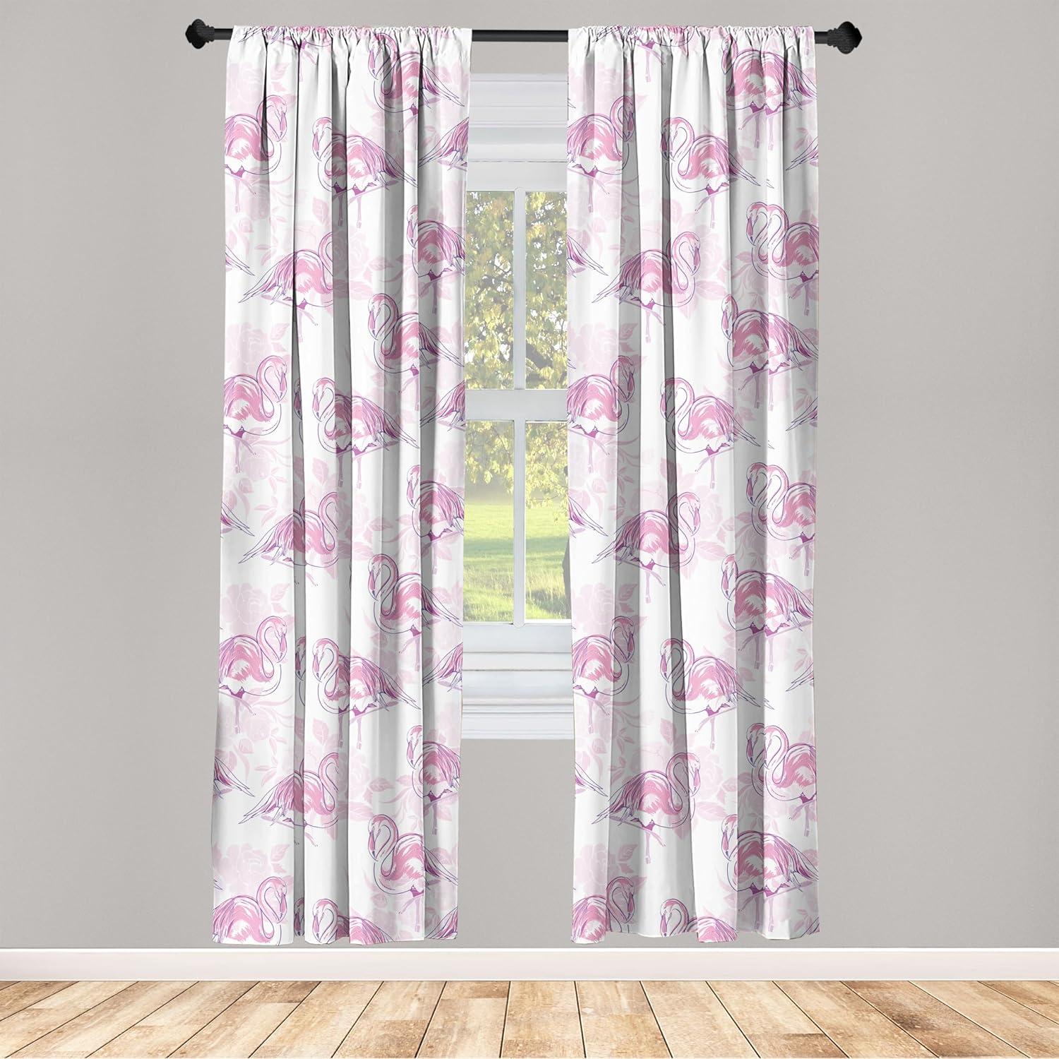 imageAmbesonne Floral Curtains Fashion Design Garden Artwork of Repetitive Red Peony Flowers Neutral Window Treatments 2 Panel Set for Living Room Bedroom Pair of 28 x 84 Dark Coral Pale CaramelPale Fuchsia Violet and White