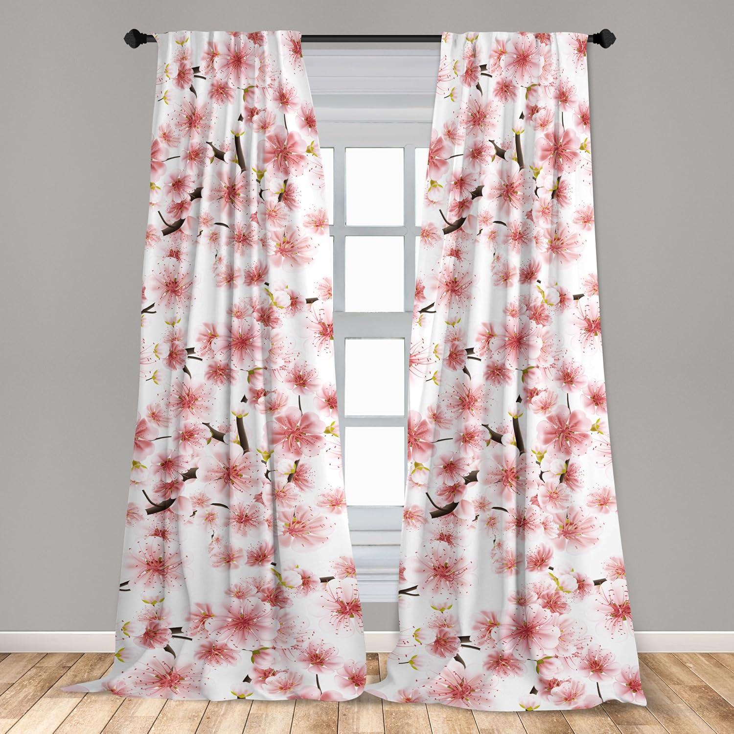imageAmbesonne Floral Curtains Fashion Design Garden Artwork of Repetitive Red Peony Flowers Neutral Window Treatments 2 Panel Set for Living Room Bedroom Pair of 28 x 84 Dark Coral Pale CaramelPale Ruby Dark Taupe
