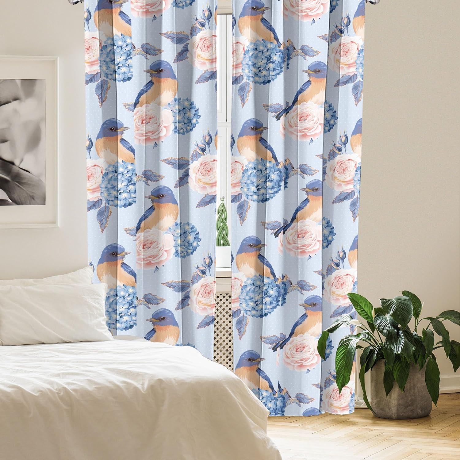 imageAmbesonne Floral Curtains Fashion Design Garden Artwork of Repetitive Red Peony Flowers Neutral Window Treatments 2 Panel Set for Living Room Bedroom Pair of 28 x 84 Dark Coral Pale CaramelCeil Blue White Blush