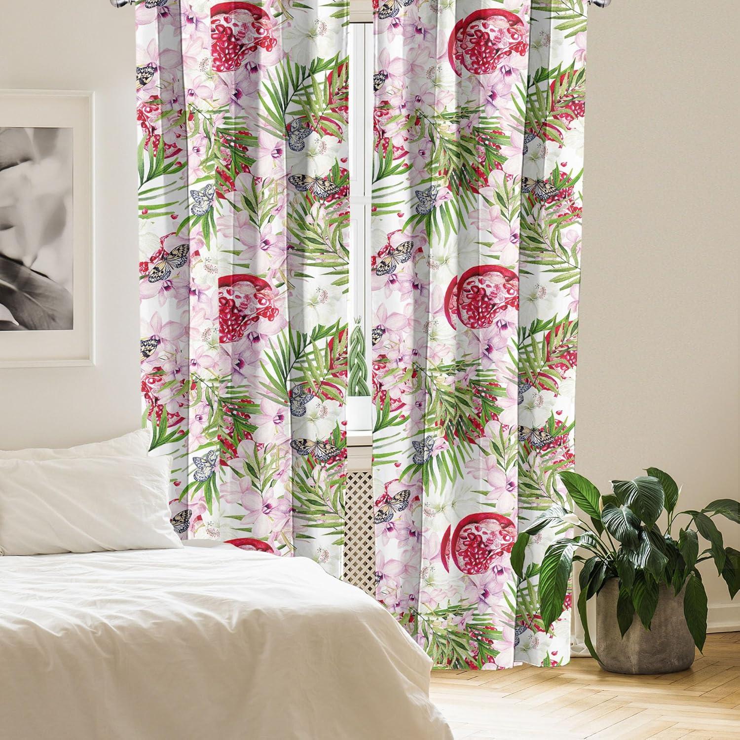 imageAmbesonne Floral Curtains Fashion Design Garden Artwork of Repetitive Red Peony Flowers Neutral Window Treatments 2 Panel Set for Living Room Bedroom Pair of 28 x 84 Dark Coral Pale CaramelEvergreen Dark Pink