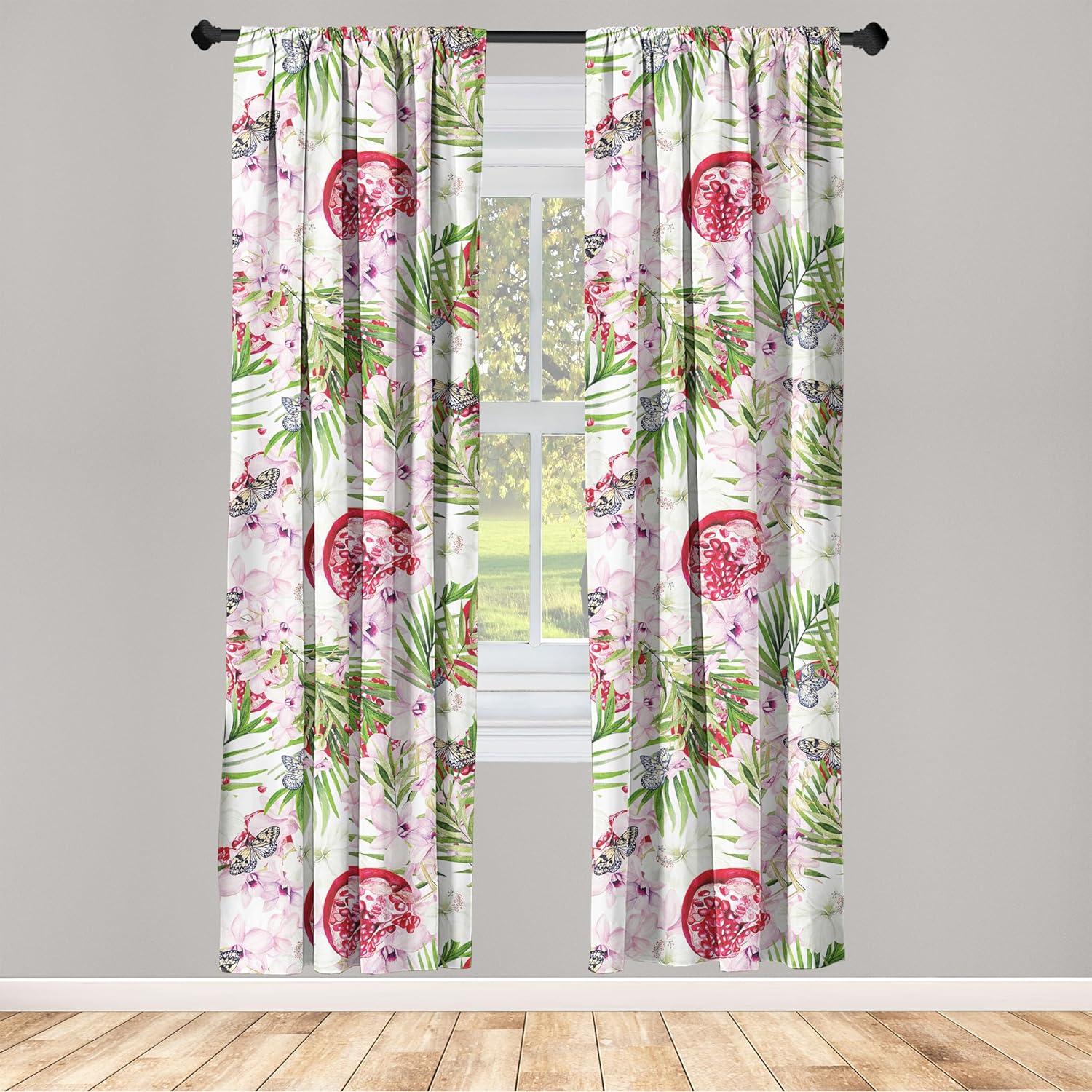 imageAmbesonne Floral Curtains Fashion Design Garden Artwork of Repetitive Red Peony Flowers Neutral Window Treatments 2 Panel Set for Living Room Bedroom Pair of 28 x 84 Dark Coral Pale CaramelEvergreen Dark Pink