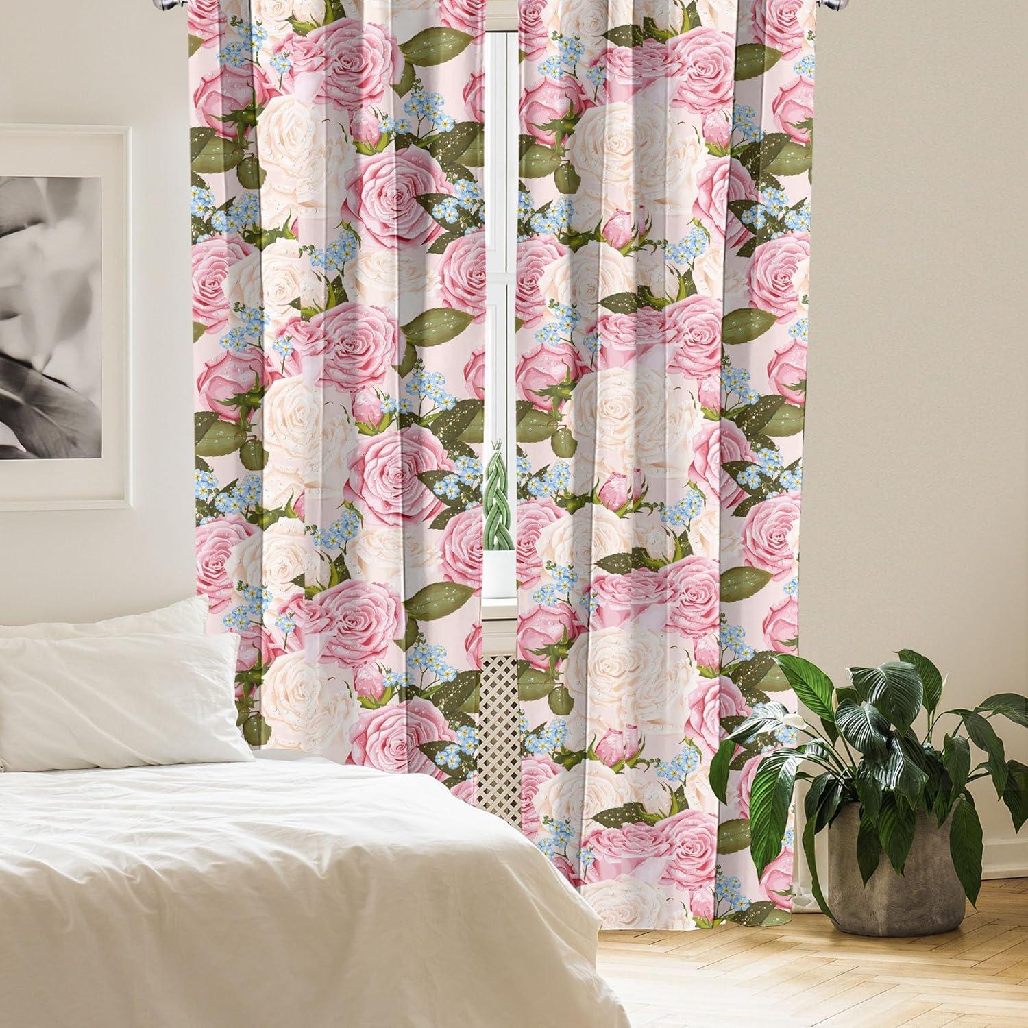 imageAmbesonne Floral Curtains Fashion Design Garden Artwork of Repetitive Red Peony Flowers Neutral Window Treatments 2 Panel Set for Living Room Bedroom Pair of 28 x 84 Dark Coral Pale CaramelSage Green and Dark Coral