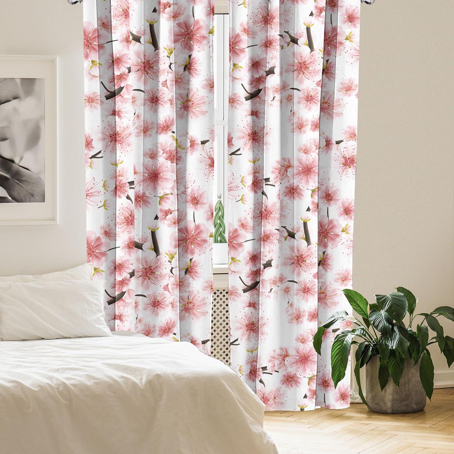 imageAmbesonne Floral Curtains Fashion Design Garden Artwork of Repetitive Red Peony Flowers Neutral Window Treatments 2 Panel Set for Living Room Bedroom Pair of 28 x 84 Dark Coral Pale CaramelPale Ruby Dark Taupe