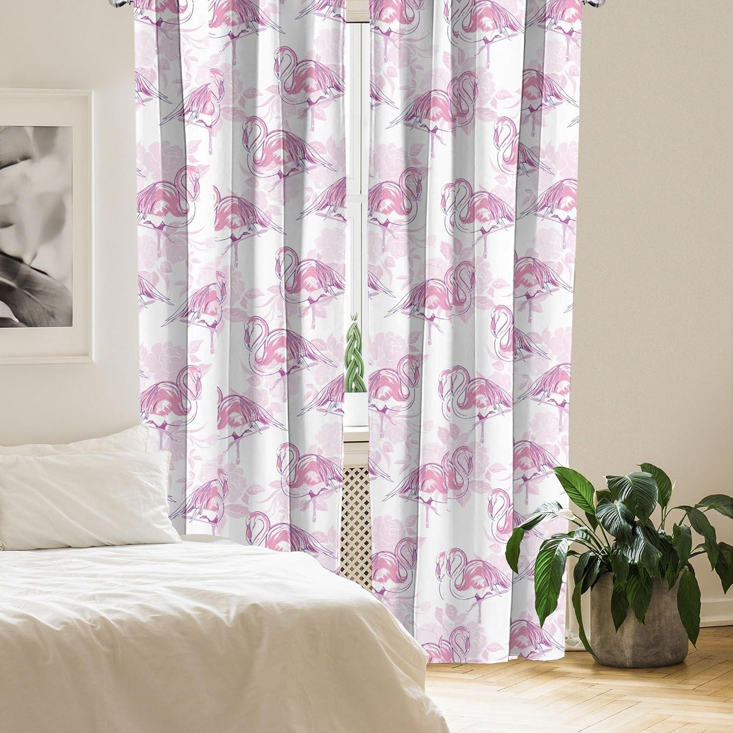 imageAmbesonne Floral Curtains Fashion Design Garden Artwork of Repetitive Red Peony Flowers Neutral Window Treatments 2 Panel Set for Living Room Bedroom Pair of 28 x 84 Dark Coral Pale CaramelPale Fuchsia Violet and White